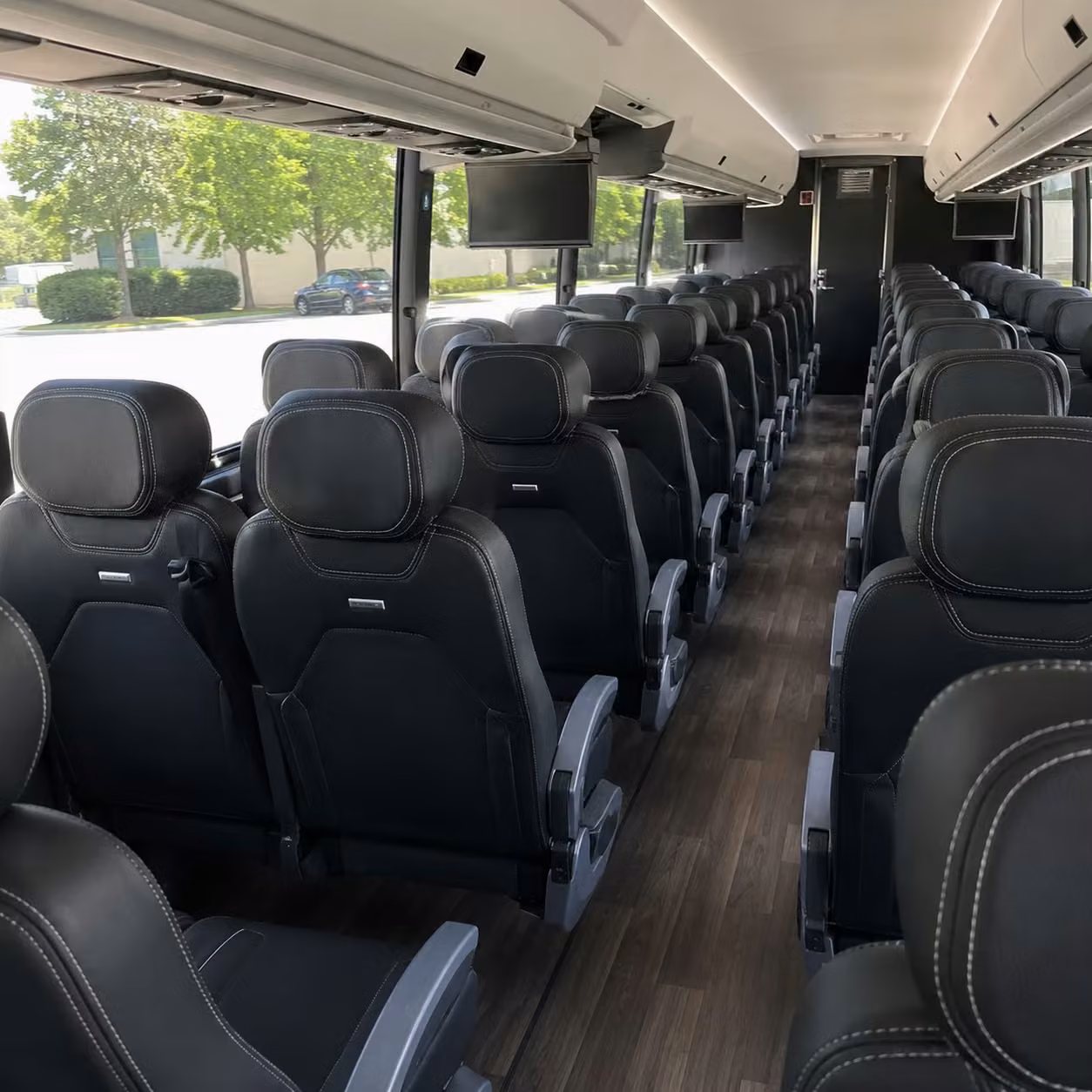 56 passenger charter bus interior